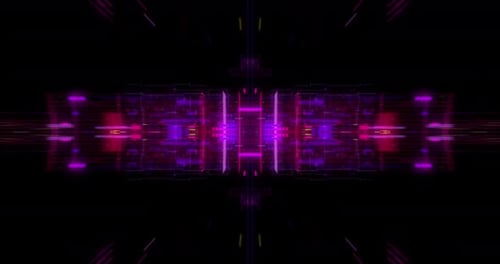 Abstract hologram 3D Big Data Digital City with futuristic matrix.
