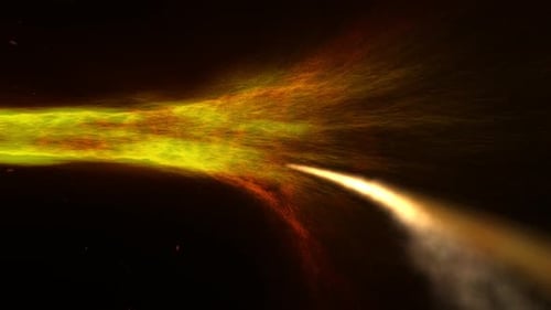 Animation of a warp tunnel in outer space travelling at the speed of light.