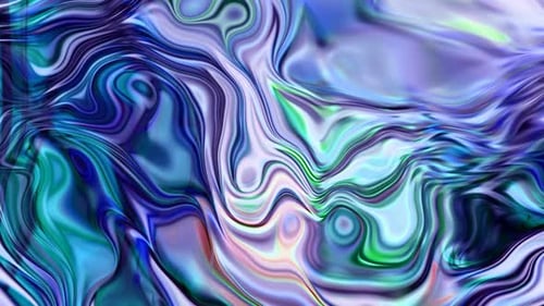 Blue Cyan Green White Color Silky Wavy Background Marble Liquid Animation