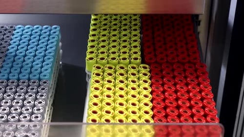 Close Up of Colorful Test Tubes in Lab
