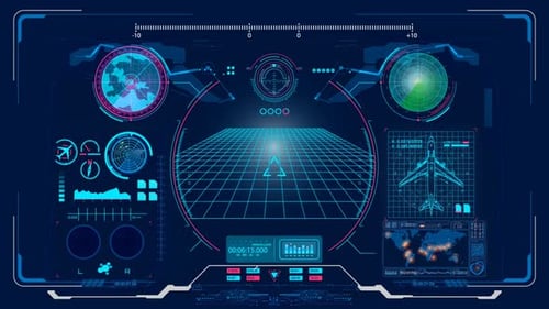 Aviation Hud//Concepto de tecnología de aviación