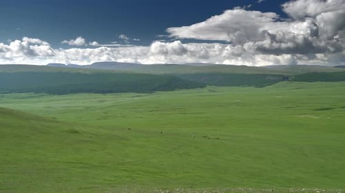 Scenic Green Landscape with Rolling Hills