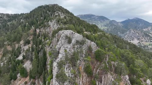 Mountain landscape high in the mountains aerial view 4 K