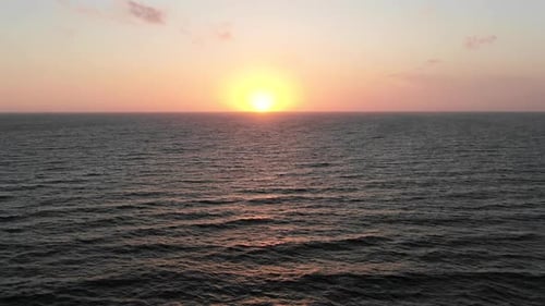 Beautiful Sunset on the Beach, Amazing Colors, a Ray of Light