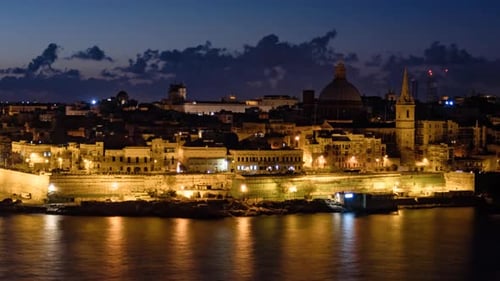Hyper lapse matutino de La Valeta, Malta