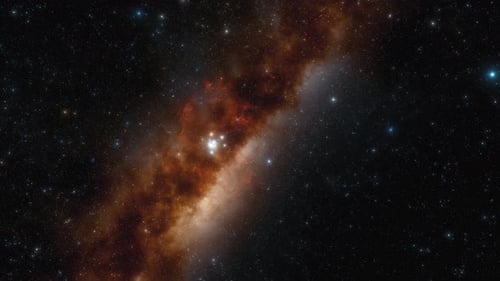 Realistic Interstellar Journey Through Starfield and Nebula