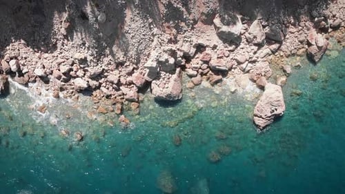 Clear turquoise sea water of Mediterranean Sea.