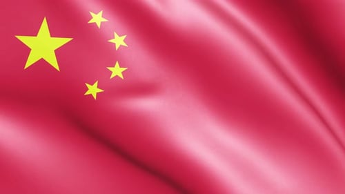 Waving China Flag Loop Animation