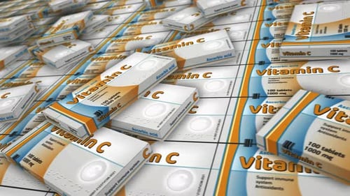 Vitamin C Health Supplement Boxes Printing Process