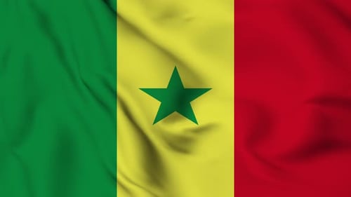 Realistic Waving Senegal Flag Vertical Video