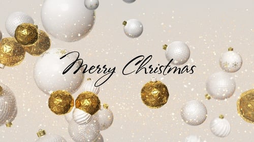 Bolas navideñas voladoras en bucle