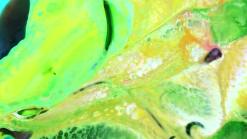 Abstract Fluid Paint Swirls of Color