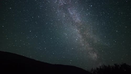 timelapse of the starry sky with the milky way