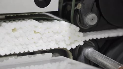 White cigarettes on the tobacco line