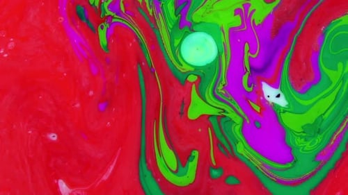 Abstract Vivid Colours Psychedelic Paint Spreading Texture 78
