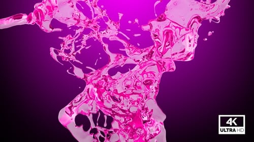 Dynamic Fluid Pink Splash Transition