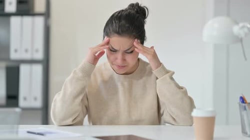 Indian Woman Having Headache