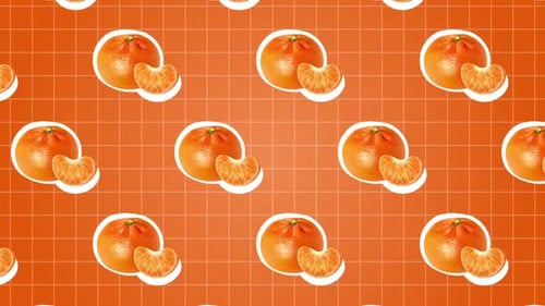 Orange Fruit Food Background Animation