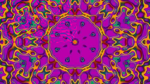 Vibrant Abstract Geometric Kaleidoscope Background Loop