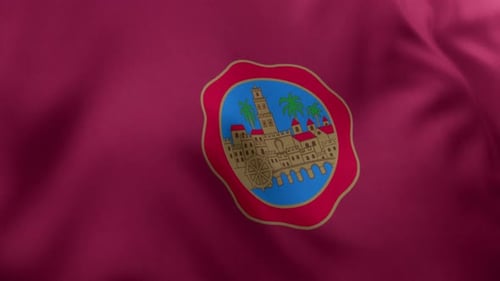 Drapeau de la ville de Cordoue (Espagne) - 4K