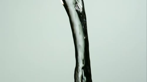 Close-Up of Clear Water Pouring Down