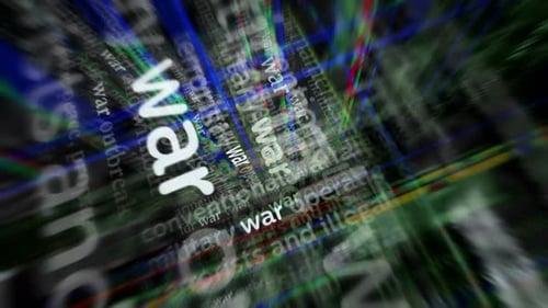 Headline news titles media with war seamless looped