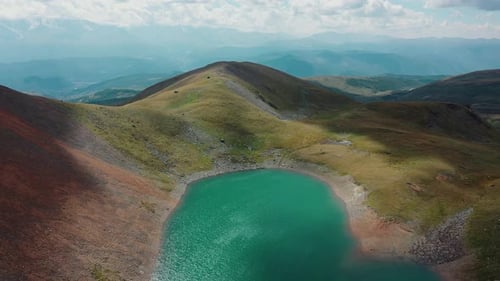 Mountain Lake in a Picturesque Gorge