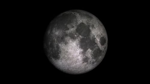 Realistic Rotating Moon Phases in Dark Space