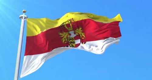 Realistic Carinthia Austria Flag Waving Loop