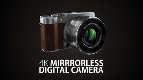 3D Digital Camera Product Showcase with Alpha Channel