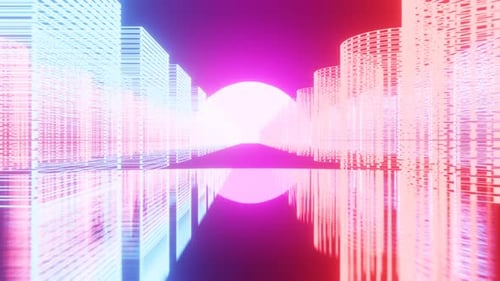 hologram futuristic interface city