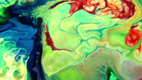 Abstract Bright Colours Paint Spreading Texture