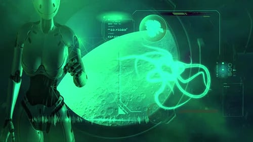 Alien analysiert Daten über einen neuen Organismus HD