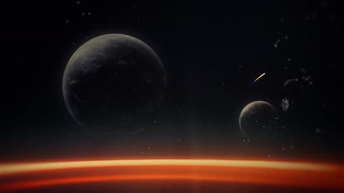 Futuristic Space Logo Reveal with Planets and Astronaut