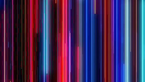 Colorful Vertical Neon Lines Digital Abstract Background