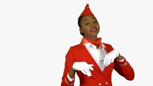 Afroamerikaner tanzt energisches Tanzen. Alpha-Kanal