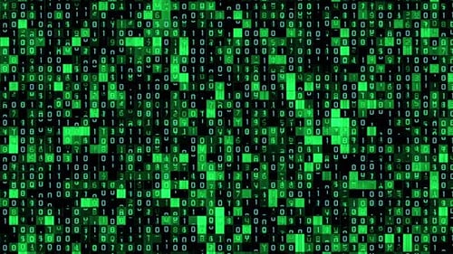 Digitales Passwort, das nach oben und unten scrollt