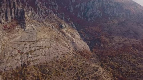 Drone Footage of a Rocky Mountain Landscape