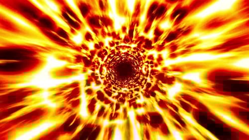 Glowing Flame Tunnel Loop 4K