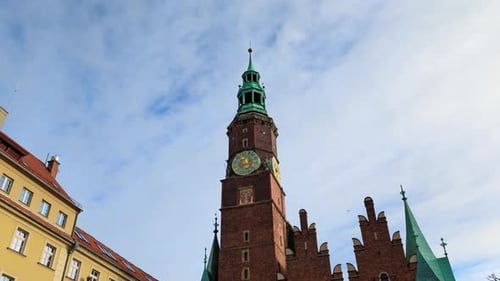 Tower of City Hall in Wroclaw