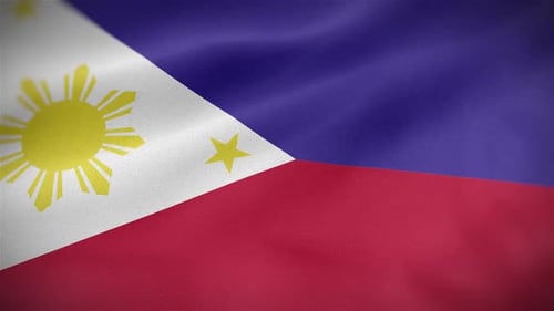 Waving Flag of the Philippines Seamless Loop