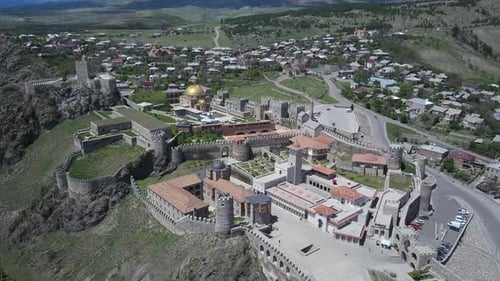 Aerial View of Rabati Fortress in Akhaltsikhe, Georgia