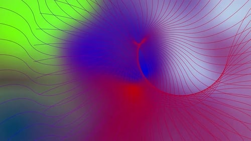 Fondo de línea de partículas de Motion Graphics retorcidos animados