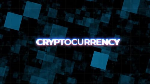 Cryptocurrency Digital Text Reveal with Glitch Effect