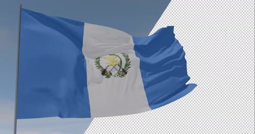 Flagge Guatemala Patriotismus nationale Freiheit, nahtlose Schleife, Alphakanal