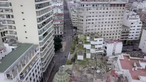 Cityscape Aerial View with Buildings and Roads