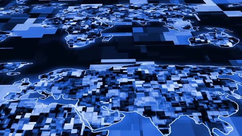 Blue Shape Technology Earth Motion-Hintergrund