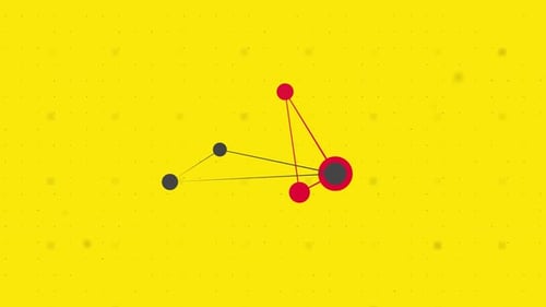 Abstract Flat Design Network Connection Animation