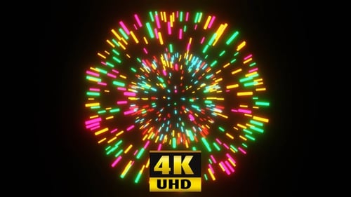 Pulsierender Neonball Vj Loop 4K