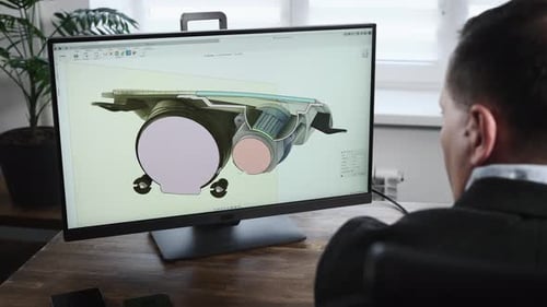 An Experienced Senior Engineer Leads the Development of Structures and Parts for the Automotive